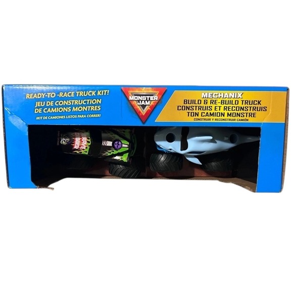 Monster Jam Mechanix Build Rebuild Grave Digger Megalodon Truck Toy Kids - Picture 2 of 8